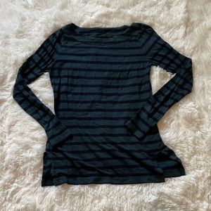 LOFT Vintage Soft Boat Neck Striped Long Sleeve Tee